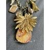 Collier Charm Agate in Gold Flower DKM Jewelry - 4