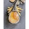 Collier Charm Agate in Gold Flower DKM Jewelry - 21