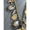 Collier Charm Agate in Gold Flower DKM Jewelry - 18