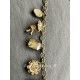 Necklace Charm Agate in Gold Flower DKM Jewelry - 20