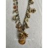 Collier Charm Agate in Gold Flower DKM Jewelry - 12