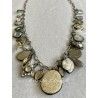 Collier White Charm in Fossilized Coral DKM Jewelry - 4