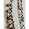 Necklace Large 4-strand charm in Plum Druzy DKM Jewelry - 22