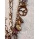 Necklace Large 4-strand charm in Plum Druzy DKM Jewelry - 17