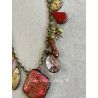 Necklace Magnesite Charm in Pink Geranium DKM Jewelry - 17