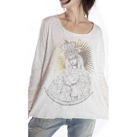 T-shirt Queen of Heaven Dylan in Moonlight Magnolia Pearl - 1