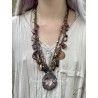 Necklace Large 4-strand charm in Plum Druzy DKM Jewelry - 3