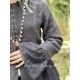 long jacket 66352 Vintage black linen Ewa i Walla - 22