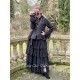 long jacket 66352 Vintage black linen Ewa i Walla - 13