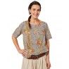 chemisier 44769 voile Flower print Ewa i Walla - 7