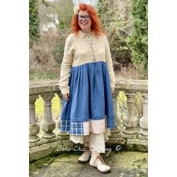 dress 55704 Pin stripe linen