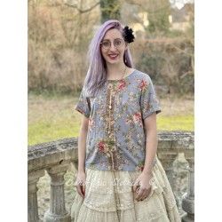 chemisier 44769 voile Flower print
