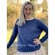 pullover 44786 Blue cotton knit Ewa i Walla - 7