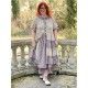 jacket dress FLORETTE floral and purple with small pink dots cotton voile Les Ours - 7