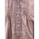 chemise longue DANIELE coton rayé prune Les Ours - 15