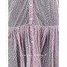 chemise longue MARIE tulle de coton prune à pois Les Ours - 9