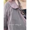 chemise longue MARIE tulle de coton prune à pois Les Ours - 8