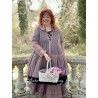 chemise longue MARIE tulle de coton prune à pois Les Ours - 1