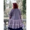 chemise longue MARIE tulle de coton prune à pois Les Ours - 5