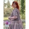 chemise longue MARIE tulle de coton prune à pois Les Ours - 6
