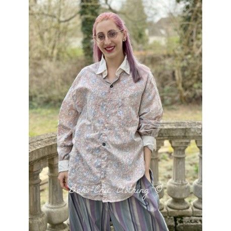chemise Boyfriend in Floraison