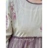 robe MATHILDA coton fleurs avec tulle de coton prune à pois Les Ours - 14