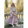 robe MATHILDA coton fleurs avec tulle de coton prune à pois Les Ours - 8