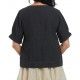 T-shirt 44778 Vintage black linen Ewa i Walla - 13