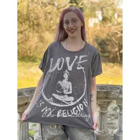 T-shirt Love Religion in Ozzy Magnolia Pearl - 1