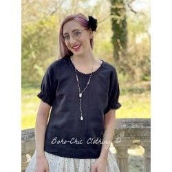 T-shirt 44778 lin Vintage black