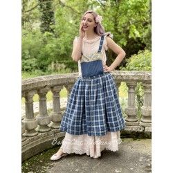 Apron-skirt 22995 Checked linen