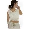 Cache-coeur Faustine in Moonlight Magnolia Pearl - 19
