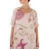 tunic Dragon Embroidered Parnassus in Lilac