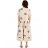 dress 55710 Cream shirt cotton with big dots Ewa i Walla - 19