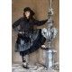robe SIMONETTE voile de coton noir à fleurs et carreaux Les Ours - 17