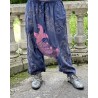 pantalon Dragon Embroidered Garcon in Indigo Magnolia Pearl - 1