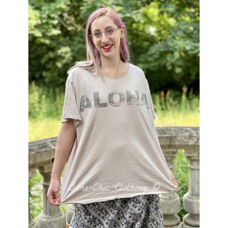 T-shirt Aloha in Faded Lilac