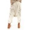 pantalon Dragon Embroidered Garcon in Moonlight Magnolia Pearl - 8