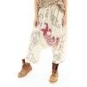 pantalon Dragon Embroidered Garcon in Moonlight Magnolia Pearl - 7