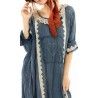 robe Eudora in Charlie Magnolia Pearl - 16