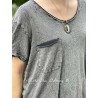 T-shirt Sofiane short sleeves in Basalt