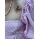 robe French Puff Ice Cream Gingham