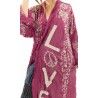 kimono Blessed in Hibiscus Magnolia Pearl - 17