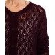 cardigan 44813 laine alpaga Aubergine Ewa i Walla - 17