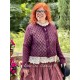 cardigan 44813 laine alpaga Aubergine Ewa i Walla - 7