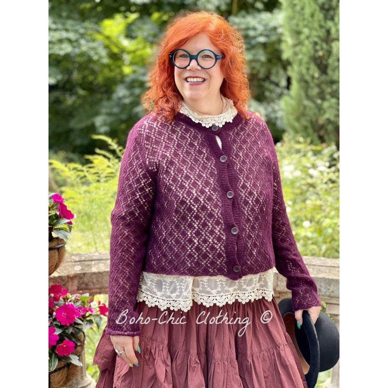 Aubergine cardigan on sale