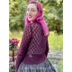 cardigan 44813 laine alpaga Aubergine Ewa i Walla - 3