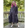 long jacket 66355 Vintage black hemp Ewa i Walla - 3