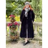 reversible coat LOUNA black velvet and checked cotton lining Les Ours - 13