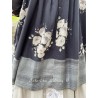 tunique BLANDINE voile de coton noir à fleurs et carreaux Les Ours - 11
